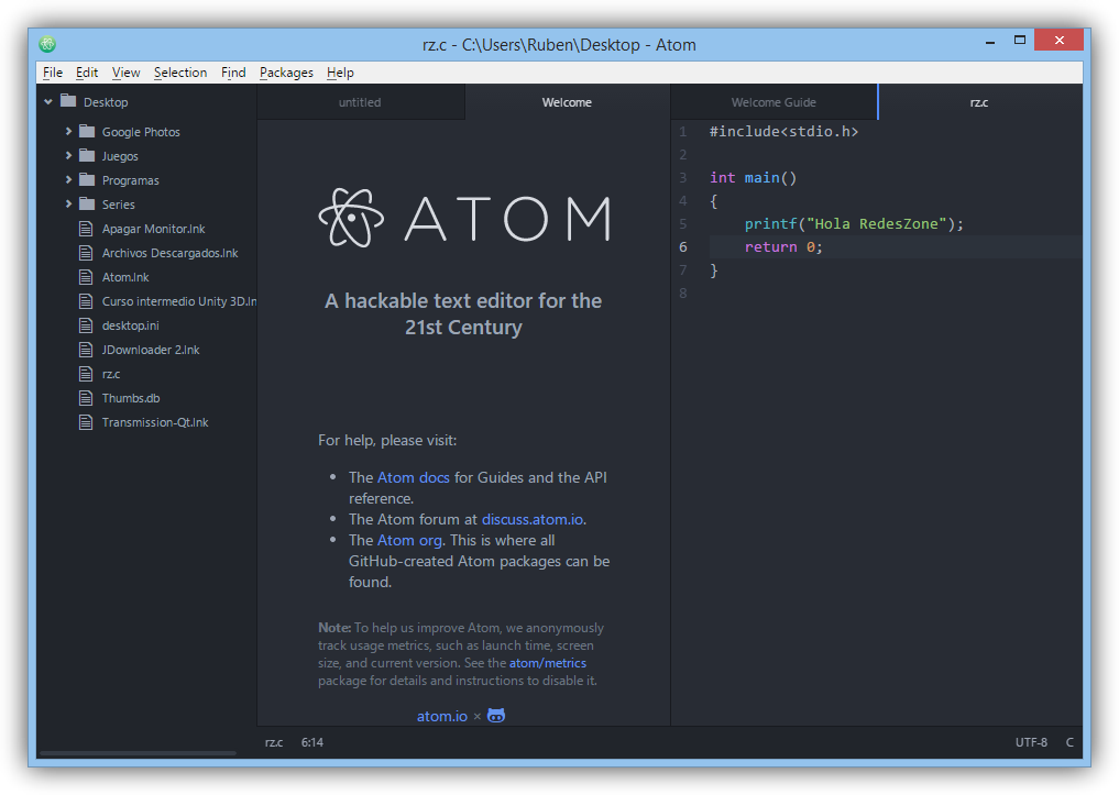 plain text editor atom