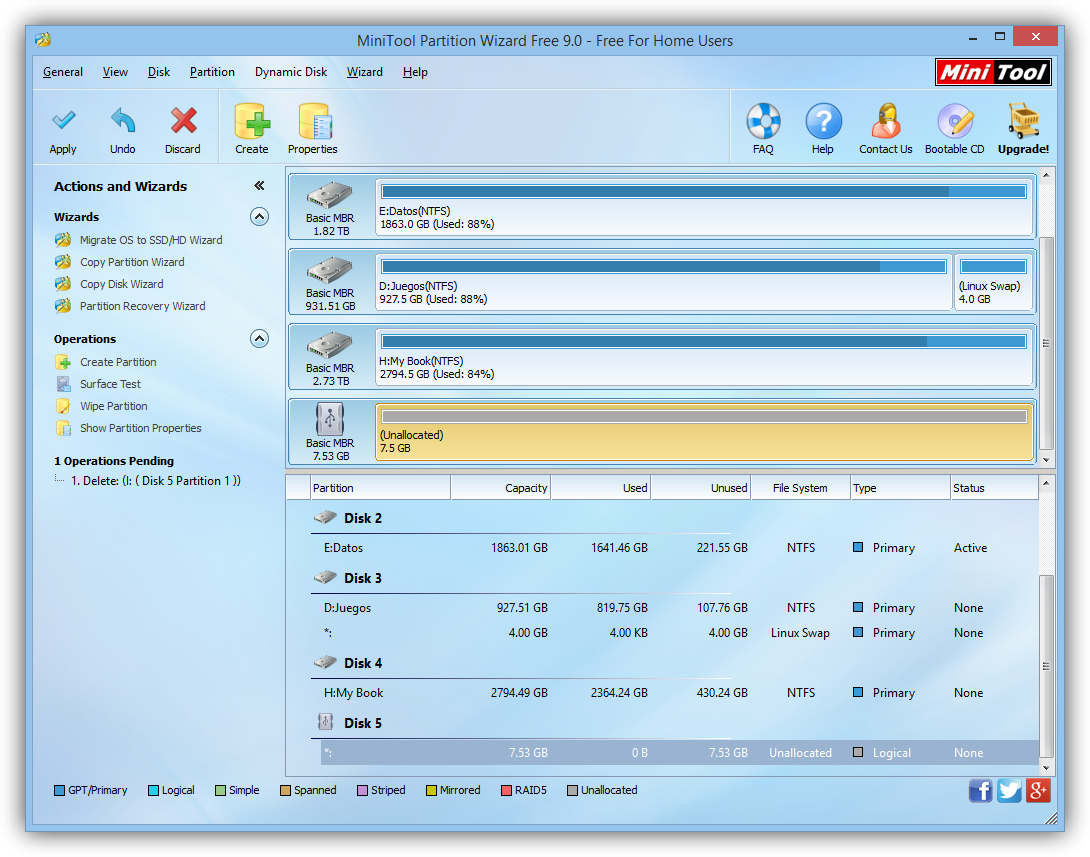 partition wizard pro 8.1.1