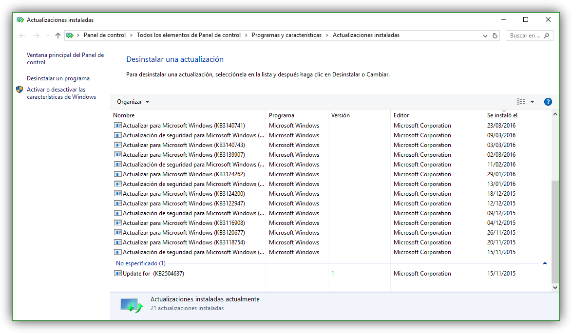 Cómo Desinstalar Las Actualizaciones Problemáticas De Windows 10 7745
