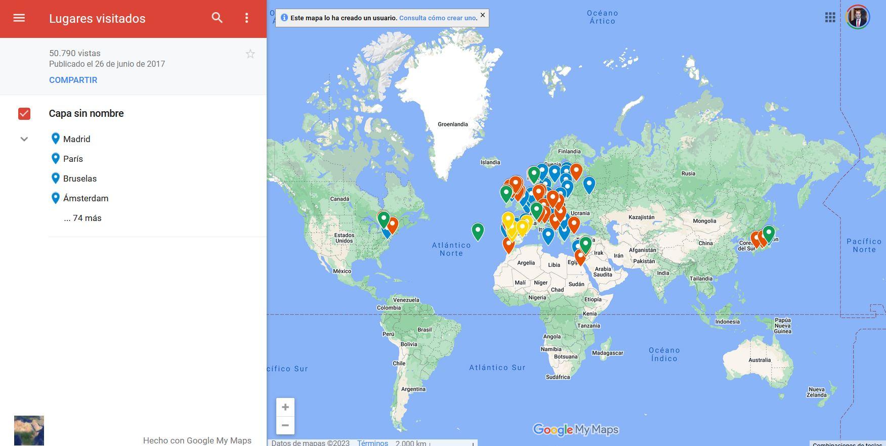 Mapas del mundo personalizados, Mapa de chinchetas, Mapa para marcar viajes,  Mapas de viajeros personalizados -  México