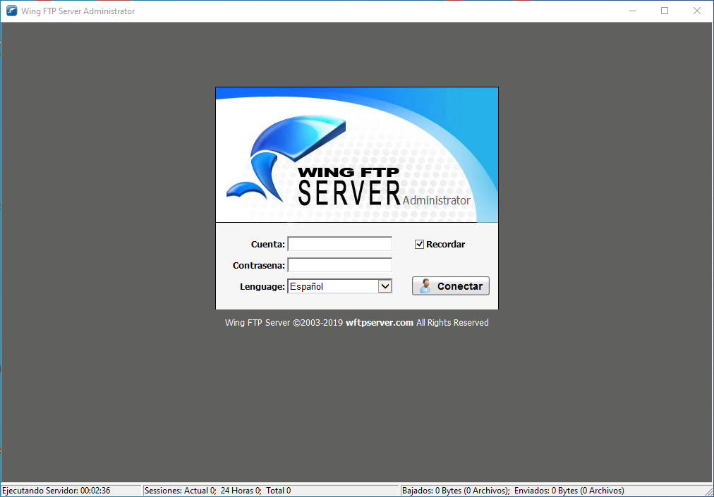 wing ftp server admin script error