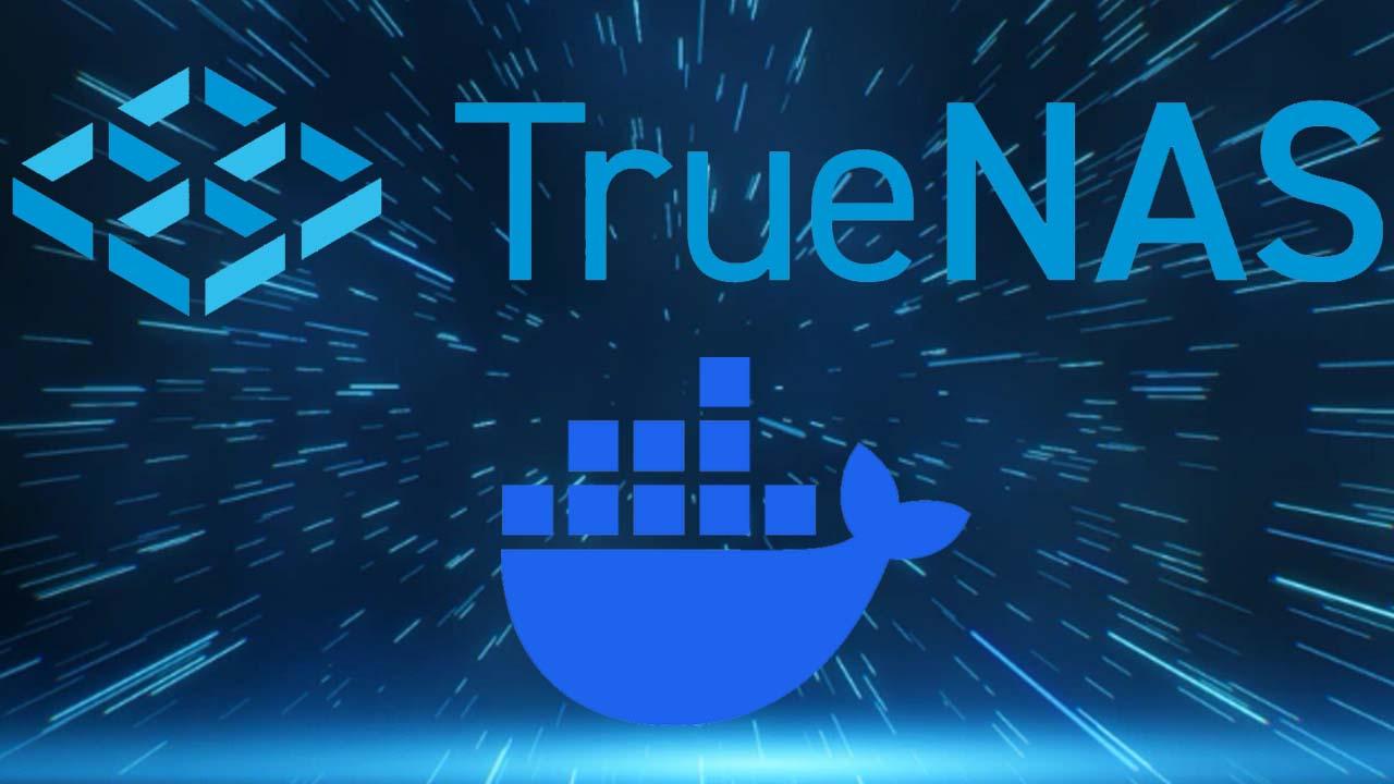 Logo de TrueNAS SCALE con Docker